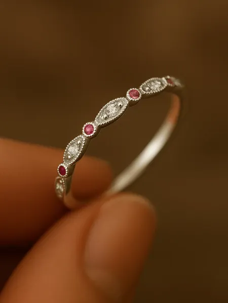 Anel Aparador solitario Harstad Prata 925 - Imagem 2