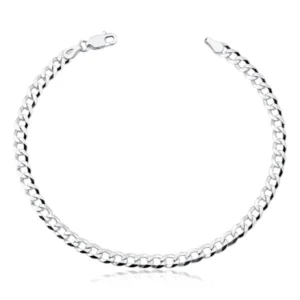 Pulseira Masculina Italiana Grumet 4.5mm prata 925